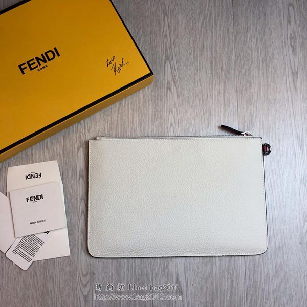 FENDI最新款手包 原單品質 進口小牛皮 小怪獸 芬迪手拿包 logo皮信封手包  fdz2124